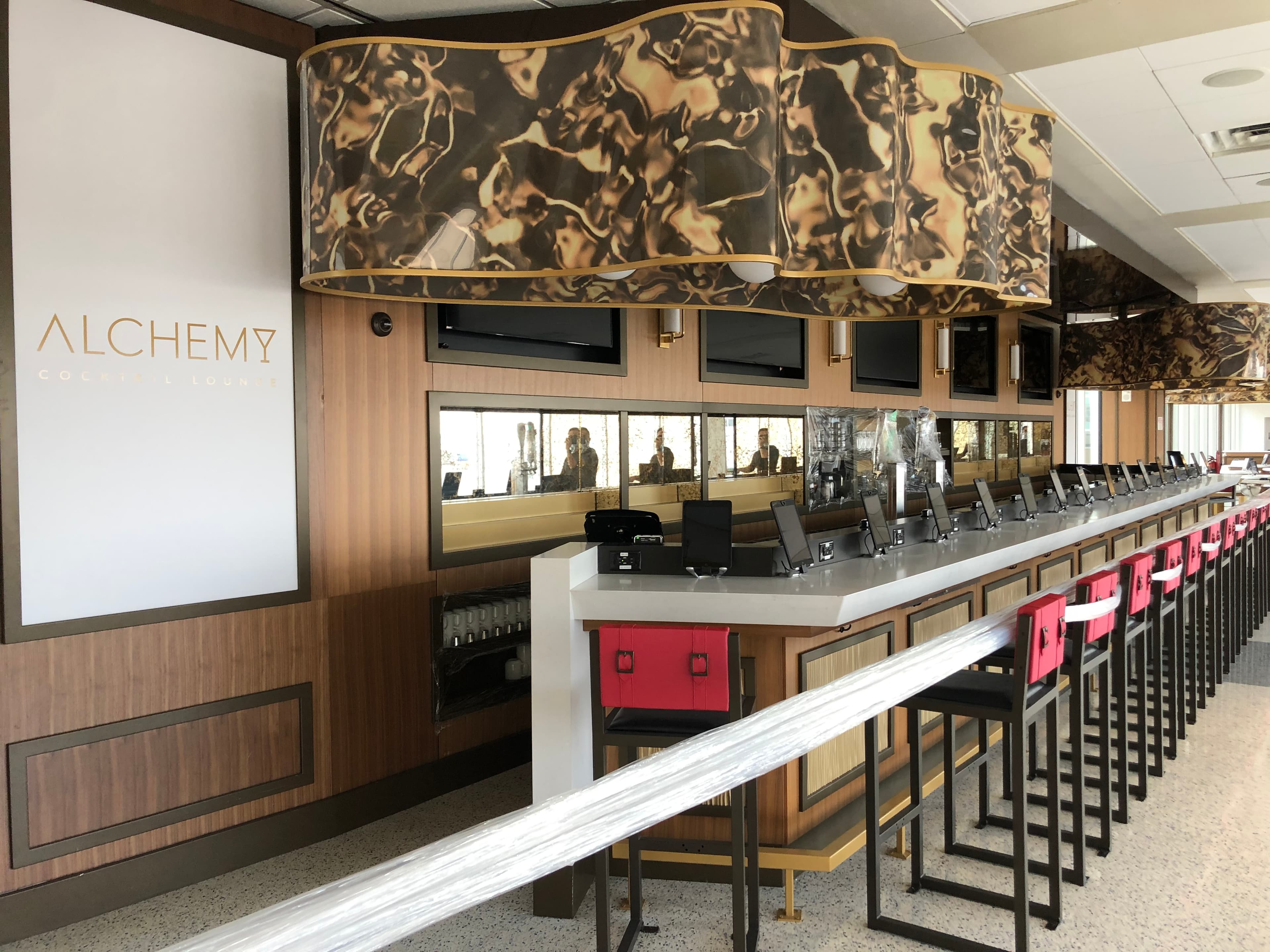 Commercial stone surface installation