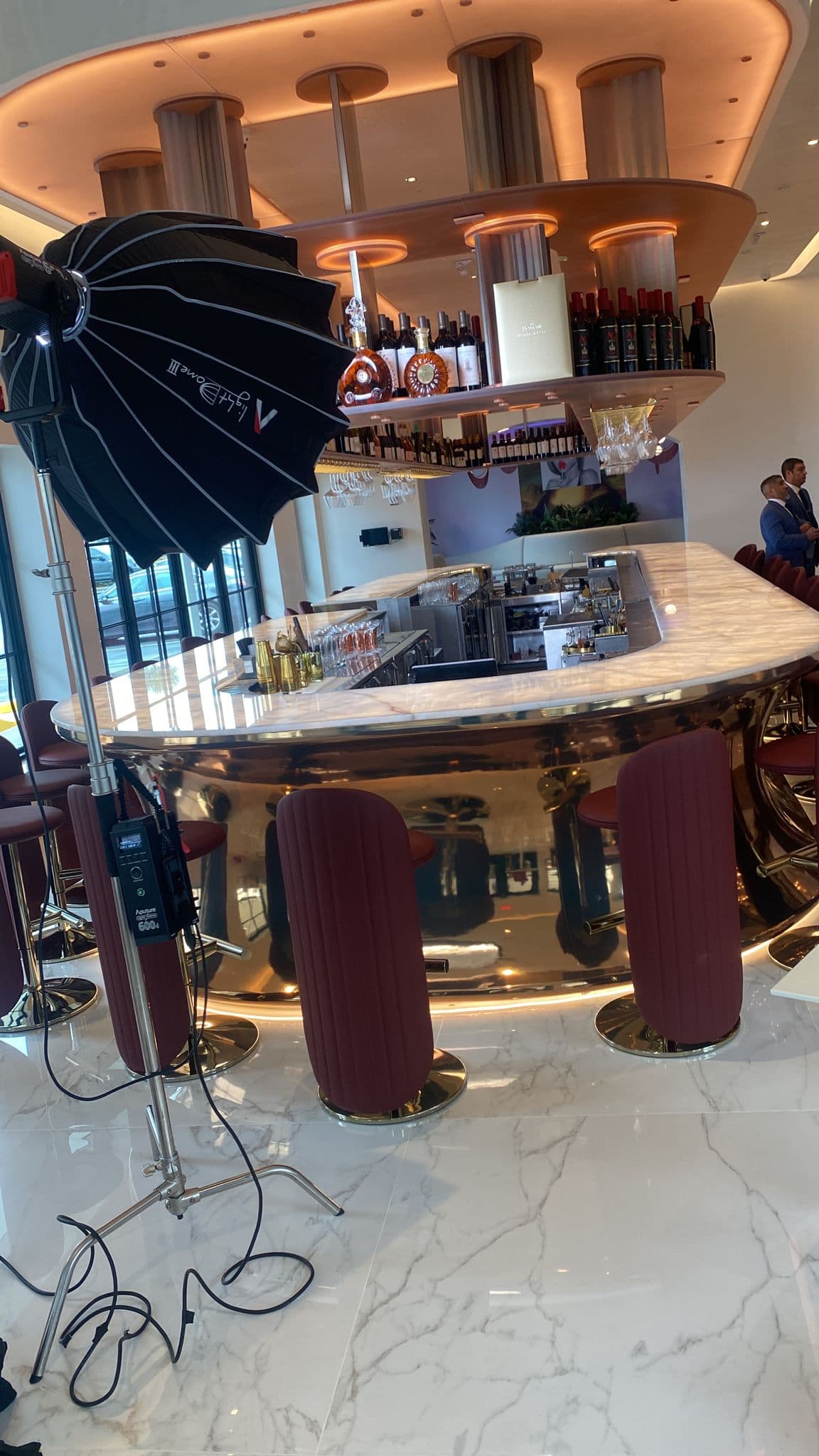 Commercial stone surface installation